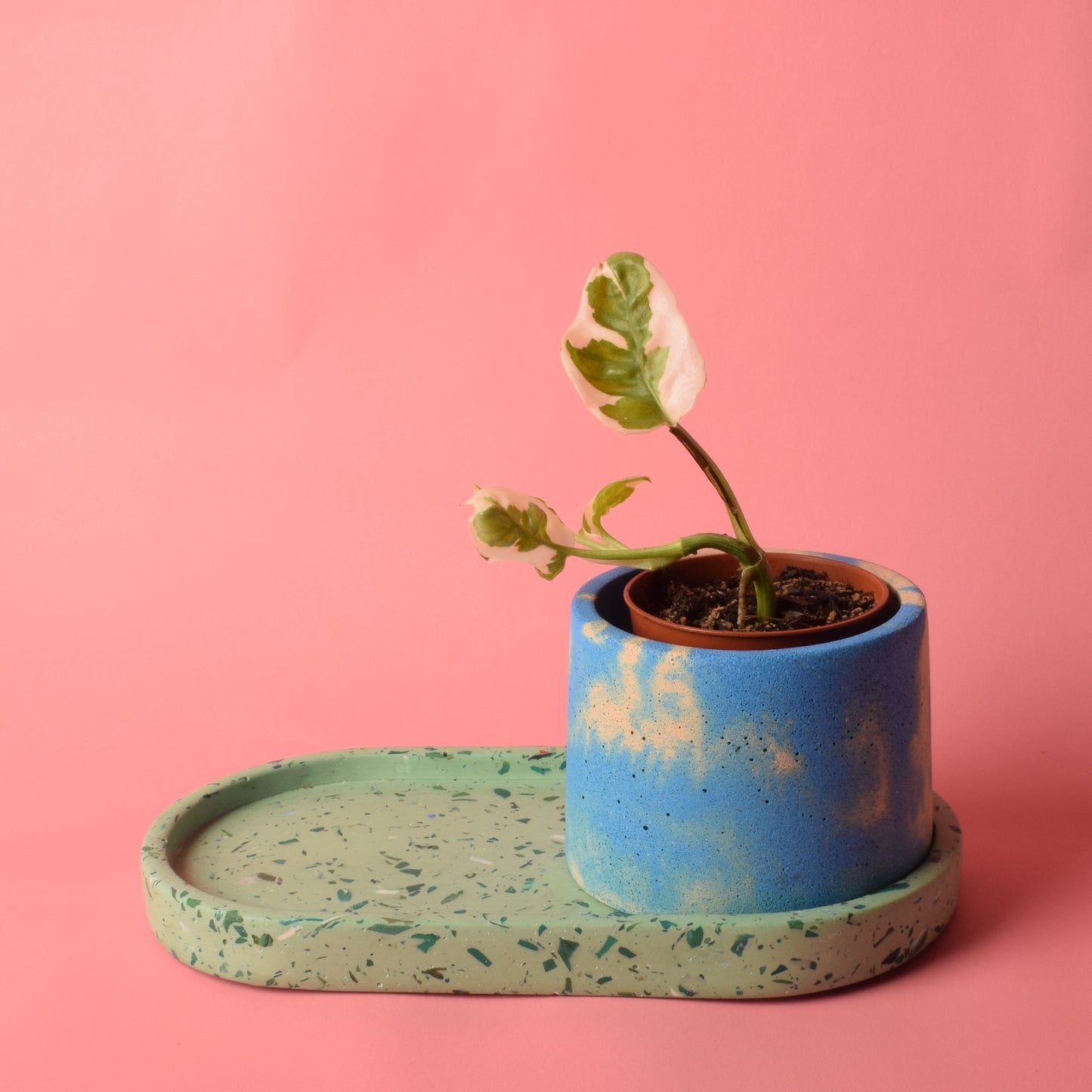 Sage Green Terrazzo Trinket Tray