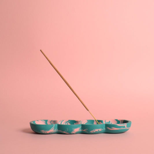 Incense Holder - Pink and Green