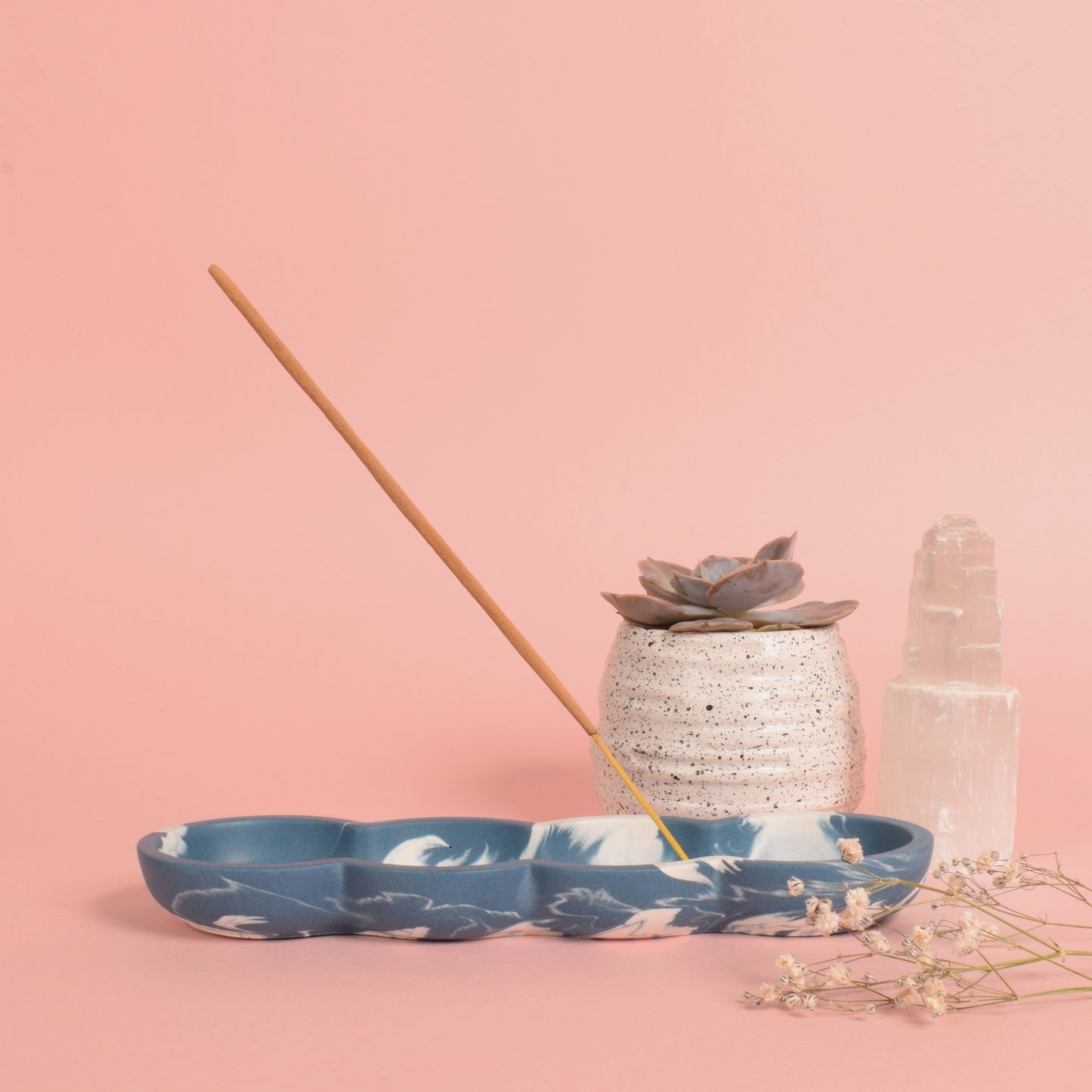 Incense Holder - Blue and White