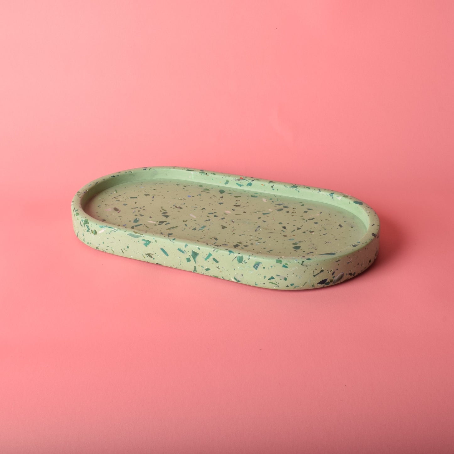 Sage Green Terrazzo Trinket Tray