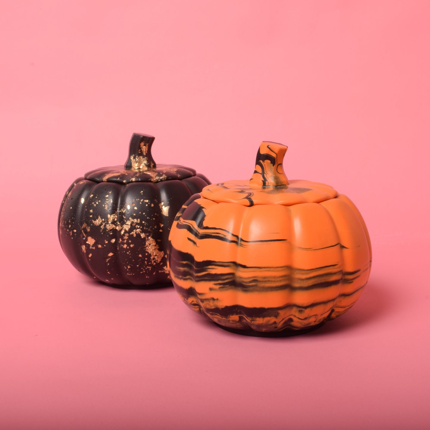 Black & Orange Pumpkin Pot