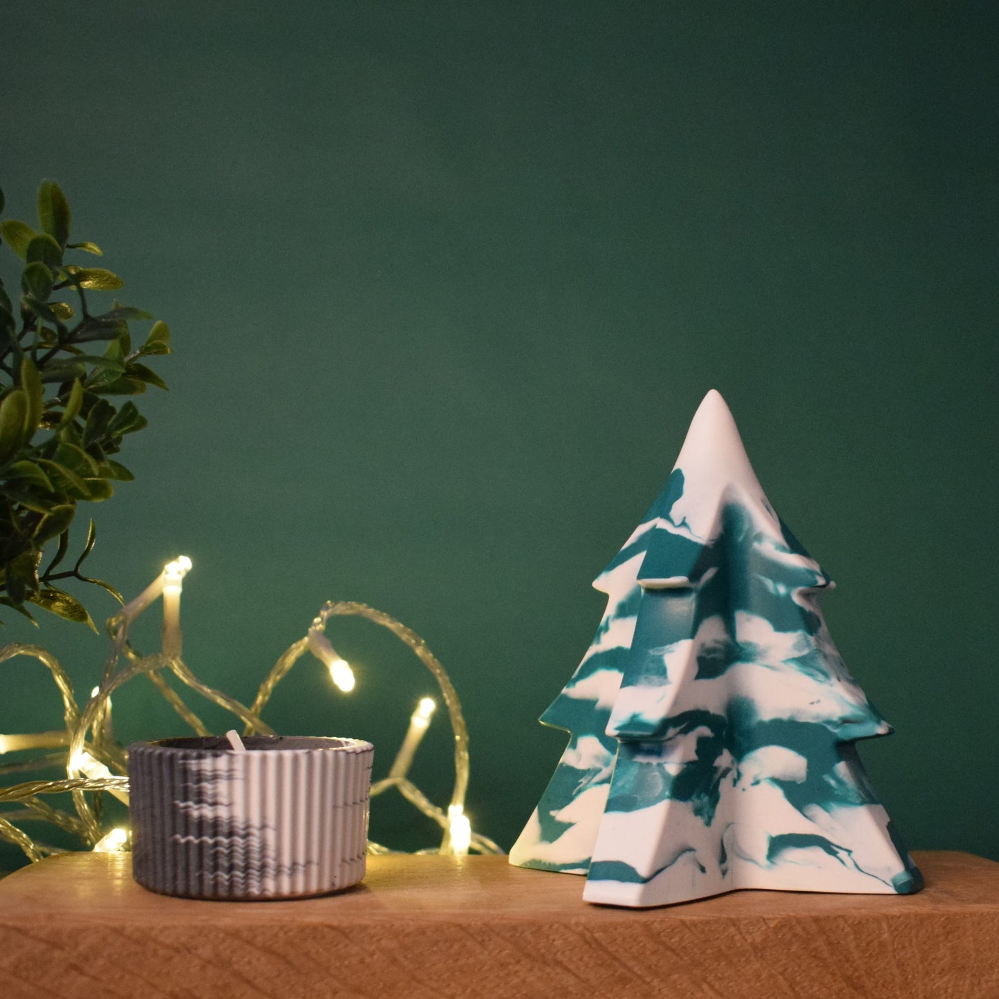 White & Green Christmas Tree