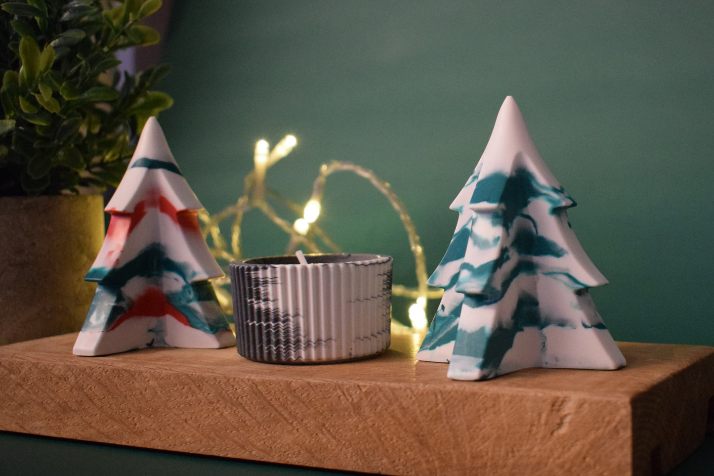 Small White & Green Christmas Tree