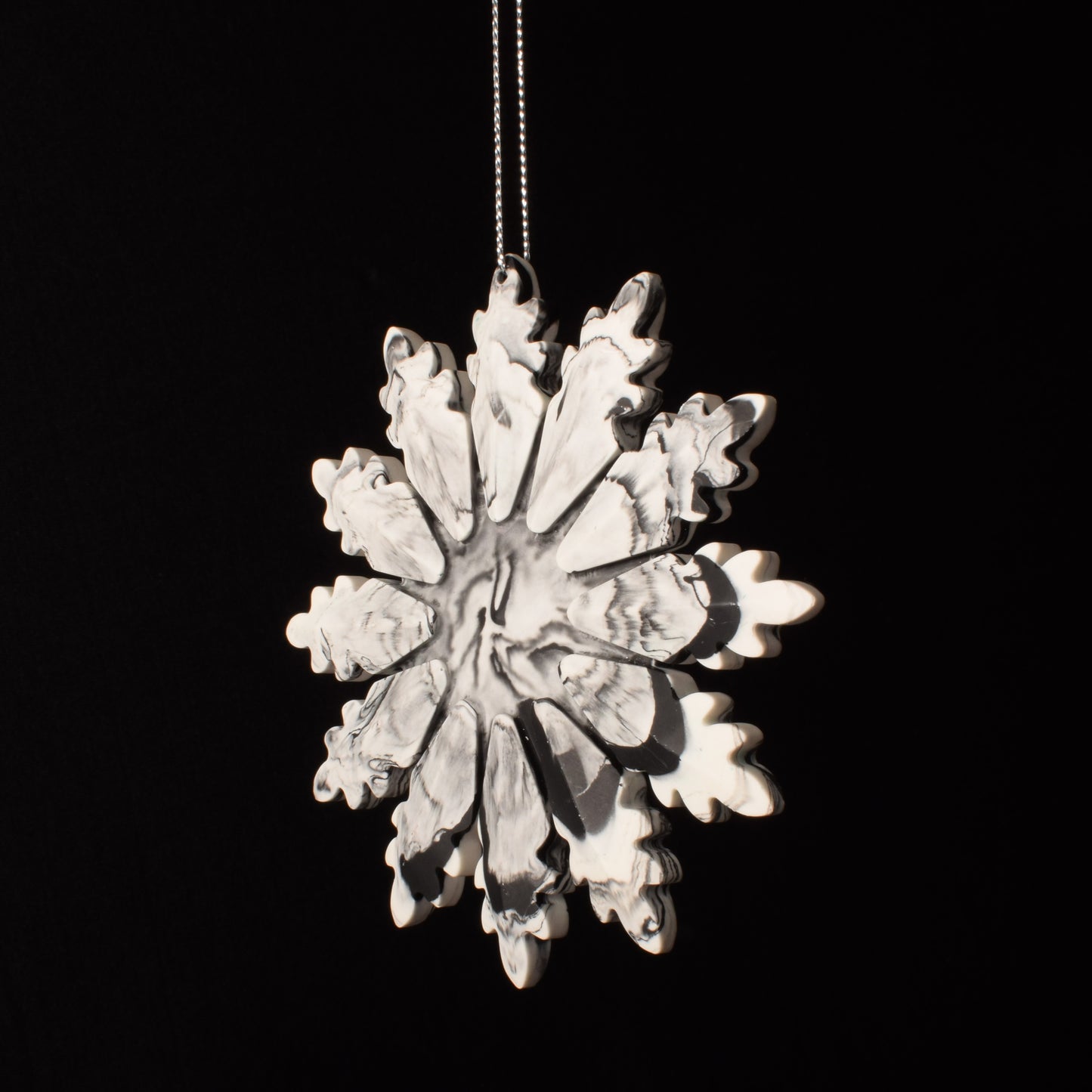 Black & White Christmas Tree Ornament