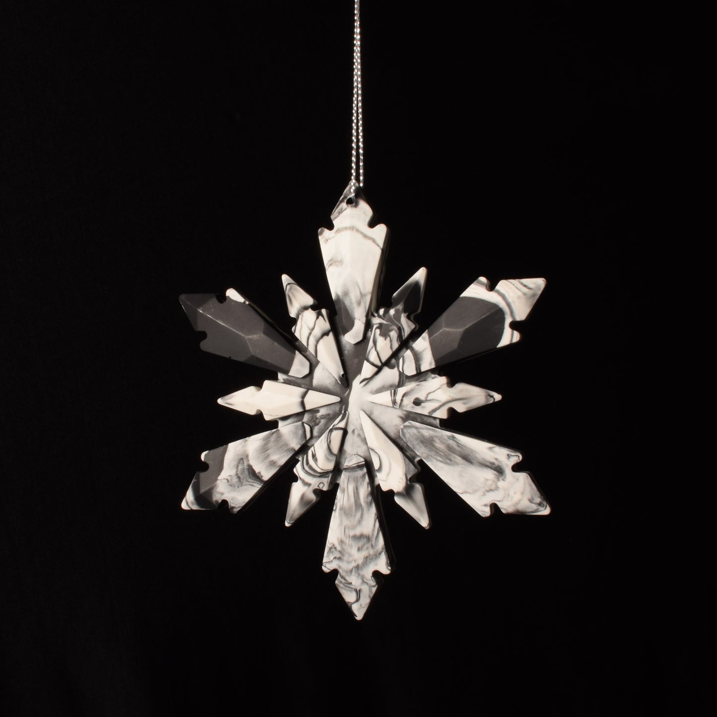 Black & White Christmas Tree Ornament